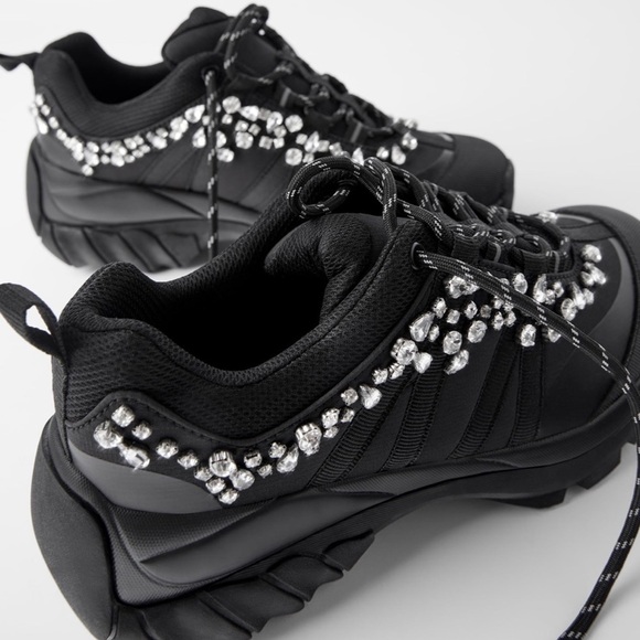 ZARA Bejeweled Sneakers - Picture 3 of 6